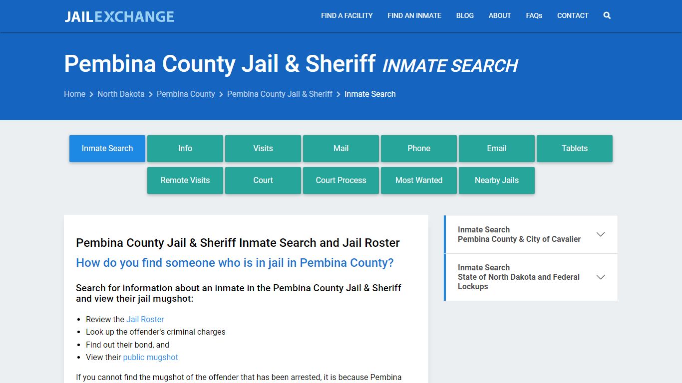 Pembina County Jail & Sheriff Inmate Search - Jail Exchange